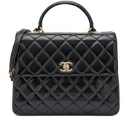 Chanel Black Quilted Lambskin Large Trendy CC Dual Handle Flap Gold Hardware, 2016-2017