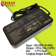 Asus ROG LAPTOP CHARGER 6.32A 120W N80 GL552 GL552VW GL553 GL553VD GL553V GL553V GL553VE 19V 6.32A O