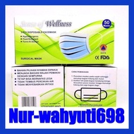 YYK64 Masker 3Ply | Masker Medis 3Ply | Masker Wellness Earloop 1box /