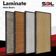 HDB & BTO Main Door In-House Laminate Door, Main Entrance Door, Include Installation and Disposal