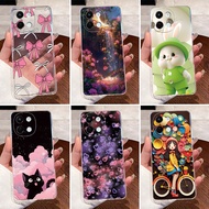 For Tecno Spark 30 5G KL8 Case Clear Luxury Cute Love Rabbit Funny Pattern TPU Soft Silicone Cover T