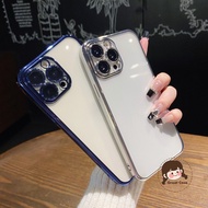 Luxury Plating Frame Transparent Casing For OPPO Find X7 Ultra X6 Pro X3 Pro A16 A16K A3S A12E A5S A