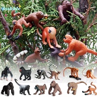 BUBBLE 6PCS Lifelike Monkey Model Early Learning Educational Toys Science  Simulation Gibbon Cubs