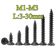 ((Black Carbon Steel) KA Phillips Countersunk Self-Tapping Wood Screw Phillips Countersunk Self-Tapp