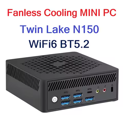 SZBOX X15 Twin Lake N150 Fanless Mini PC Windows 11 Pro WiFi6 BT5.2 DDR4 16GB RAM 256GB NVMe SSD N15