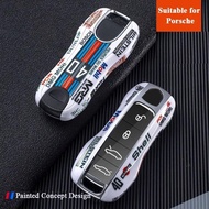 Car Key Fob Cover without Keychain Car Key Case Shell Protector Fit for Panamera Taycan Cayenne 718 