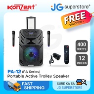 Konzert PA-12 12" 400W Portable Party Active Trolley Speaker with Bluetooth NFC USB/ SD Slot FM Radi