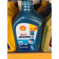 Shell Advance AX7 Engine Oil 15W-50 15W 50 4T 10W40 Oil Filter 15W50 100% ORIGINAL ( Minyak Hitam En
