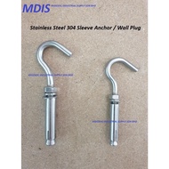 Quality Stainless Steel 304 Expansion Bolts Anchor Bolt Hooks Anchor Bolt Open Cup Hooks Sleeve Anch