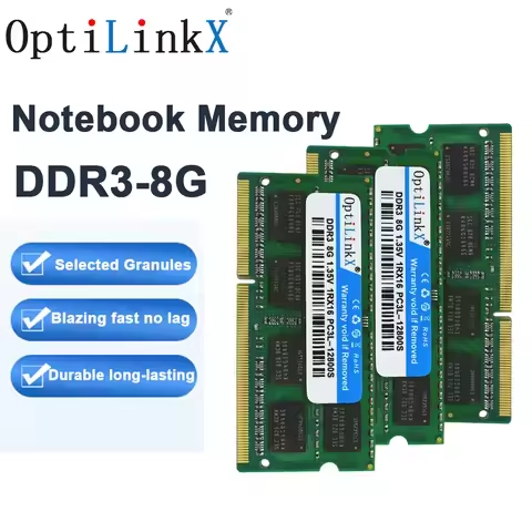 OptiLinkX Laptop Computer DDR3 8GB 1600MHz 1333MHz Memory Module SO-DIMM Notebook RAM High Performan