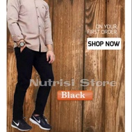 HITAM 9.9.9 Men's CHINO Pants BLACK BLACK