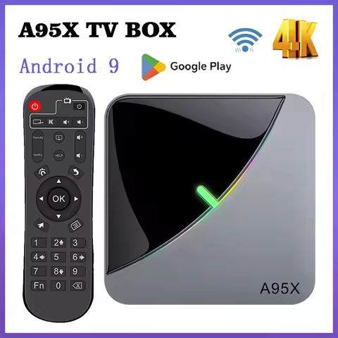 A95X Smart TV BOX F3 Air 4K 2.4G/5G Dual Wifi RGB Light Amlogic S905X3 4GB 32GB 64GB Android 9.0 Med