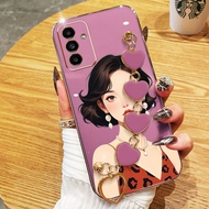 YBD Phone Case For Samsung Galaxy A56 A54 A55 A24 A36 A25 A26 A34 A35 M56 M55 C55 F55 5G Electroplat