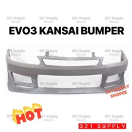 EVO3 KANSAI FRONT  BUMPER LL8314  FIT : SATRIA PUTRA ARENA BONET BUMPER DEPAN FIBER PROTON LIP