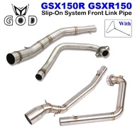 ❤For Suzuki GSX150R GSXR150 GSXR125 51mm Motorcycle Exhaust System Slip-on Front Link Pipe Racin ๑S