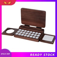 [ap4l43.] Wooden Watercolor Palette, 6.7x4.7x1.6inch 24 Grids Watercolor Paint Palette with Mixing T