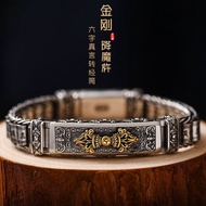 Advanced Lulutong Bracelet Men's Fashion Ins Vajra 925 Tibetan Silver Weaving Vintage Personality Warp Turning Bangle
