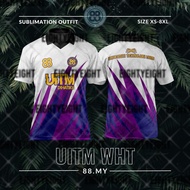 UITM WHT RETRO COLLAR JERSEY XS-8XL LYCRA 280 GSM