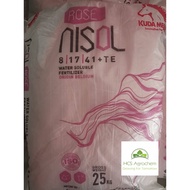 (+-25KG) Baja larutan air/ water soluble fertilizer Kuda Merah/Nifosk Nisol 8-17-41+TE