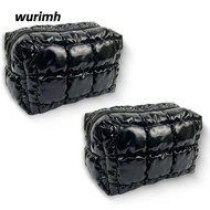 WURIMH924YYI Puffy Cosmetic Bag, Water-Resistant Pillowy Softness Checkered Makeup Pouch Bag, Large 