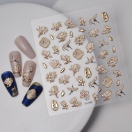 GOLD Nail STICKER Nail Art Premium 5D Embossed STICKER