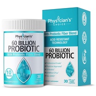 Physician's Choice Probiotics 60 Billion CFU - Dr. Approved Probiotics for Women, Probiotics for Men and Adults, Natural; Shelf Stable Probiotic Supplement with Organic Prebiotic, Acidophilus Probiotic; 30 Capsules
