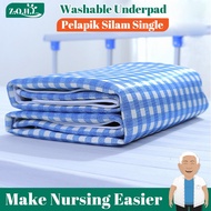 ZhenqingHuli Ice Silk Lapik Katil Hospital Underpad Incontinence Reusable Mattress Protector Elderly Patient Nursing Pad Adult Urine Pad Washable Pad (90 x 100cm)