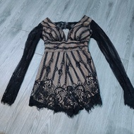USED White Lace Spaghetti Strap Dress Romper Size XS Anggar XS Cottagecore Dress