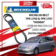 Michelin Belt [7PK 1765 & 7PK 1767] Honda Stream Rn3 S7a 2.0 (2003-2008) Auxiliary Belt Made In Fran