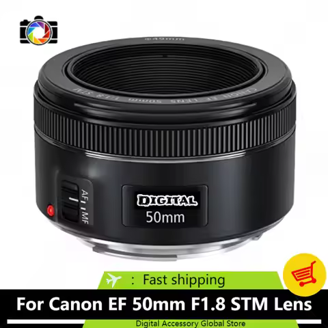 Original For Canon EF 50mm F1.8 STM Fixed Focus AF Camera Lens For Canon 500D 650D 700D 760D 77D 200