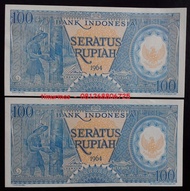 Diskon Uang Kuno Seri Pekerja Tangan 100 Rupiah 1964 (Biru)