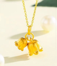 999 Gold Rose Pendant