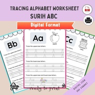 Latihan Menulis ABC  Huruf Abjad Surih Tracing Alphabet  Prasekolah TADIKA