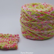 Peach Color Fancy Yarn Hand Knitting Yarn Green Blended Yarn Wool Crochet Yarn Pink
