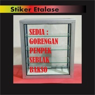 Stiker etalase dagangan