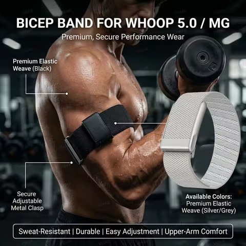 Resistant Bicep Band compatible with the Whoop 5.0/MG one+peak life Breathable Nylon Band for Bicep