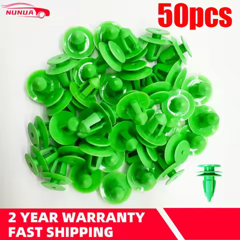 50pcs Car Door Card Trim Panel Clips Rear Tailgate Interior Green Auto Fasteners Accessories For Mer
