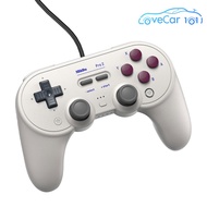 8BitDo Pro 2 USB จอยควบคุมเกมมีสายเกมคอมพิวเตอร์แล็ปท็อปจอยสติ๊กเกมโทรศัพท์และแท็บเล็ต
