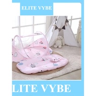 Elite Vybe 3-in-1 Baby Mosquito Net Bed | Portable Foldable Tent | Includes Mattress & Pillow | 0-18
