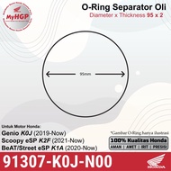 MESIN 91307-K0J-N00 Oring 95 x Thickness 2mm Genio BEAT K1A Scoopy K2F Rubber Engine Cover Krukas 91