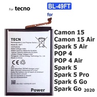 TECNO Spark Go 1 1s KL4 2024 5 Pro KD7 6 CAMON 15 18 19 INFINIX HOT KE5 KE7 Pop 4 18T 20C 49mt 8c Ba