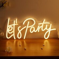 1pc "Party Together, Dance Together, Go Together, Eat Together, Shine Together" Neon Sign - USB Powe