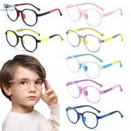 FHWEDL เด็กแว่นตาโทรศัพท์และแท็บเล็ตกลมป้องกันแสงสีฟ้า TR90ยืดหยุ่นได้สำหรับเด็กแว่นตาสำหรับเล่นเกมวิดีโอแว่นป้องกันแว่นคอมพิวเตอร์