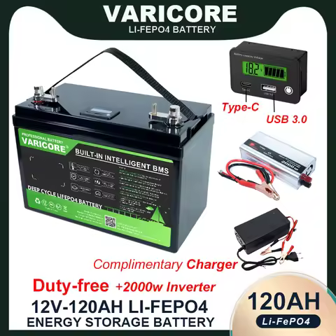 12V 120ah 160Ah 180ah LiFePO4 Battery outdoors Touring car Multifunctional USB3.0 Output for Travel 