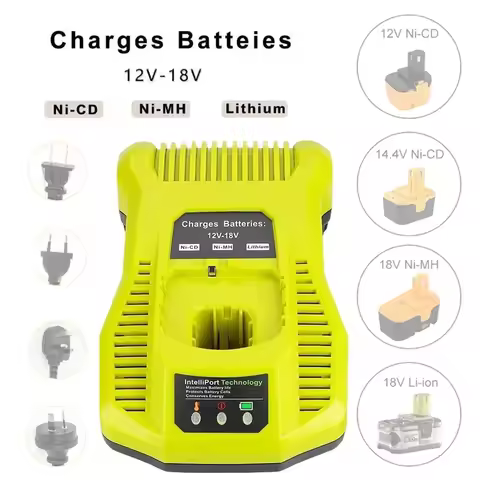 P117 Charger For Ryobi 12V 14.4V 18V Li-ion Ni-CD Ni-Mh Battery P100 P102 P103 P105 P107 P108 140067