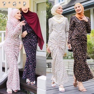 Aabya Jubah Printed Floral Dress Muslimah fashion Dubai women  chiffon abaya Wedding/banquet/dinner/banquet Dress
