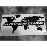Adventure world map sticker black