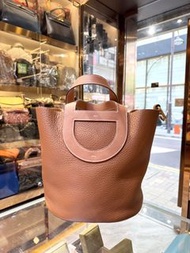 90%新 Hermes In the loop 23 Gold 金棕金扣 手挽袋
