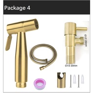 Stainless steel Gold brushed Toilet Bidet Spray wc bathroom shower head Sprayer set Douche Handheld 