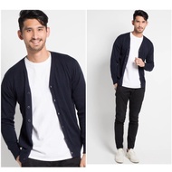 K-MY Cardigan Sweater Rajut Biru dongker - navy blue cardigan rajut